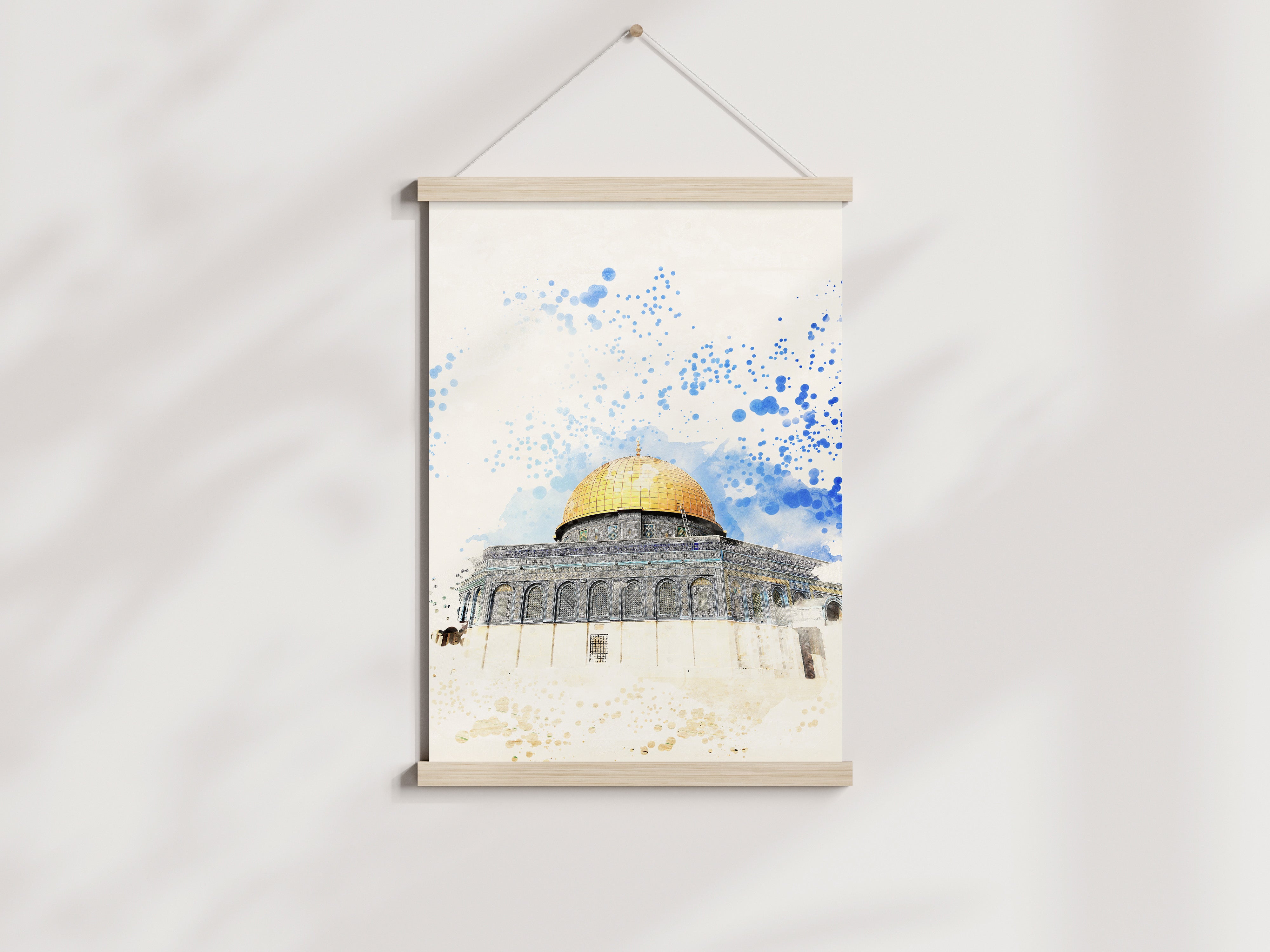 Dome Mosque Painting Effect Islamic Art Poster Hanger - Peaceful Arts UK