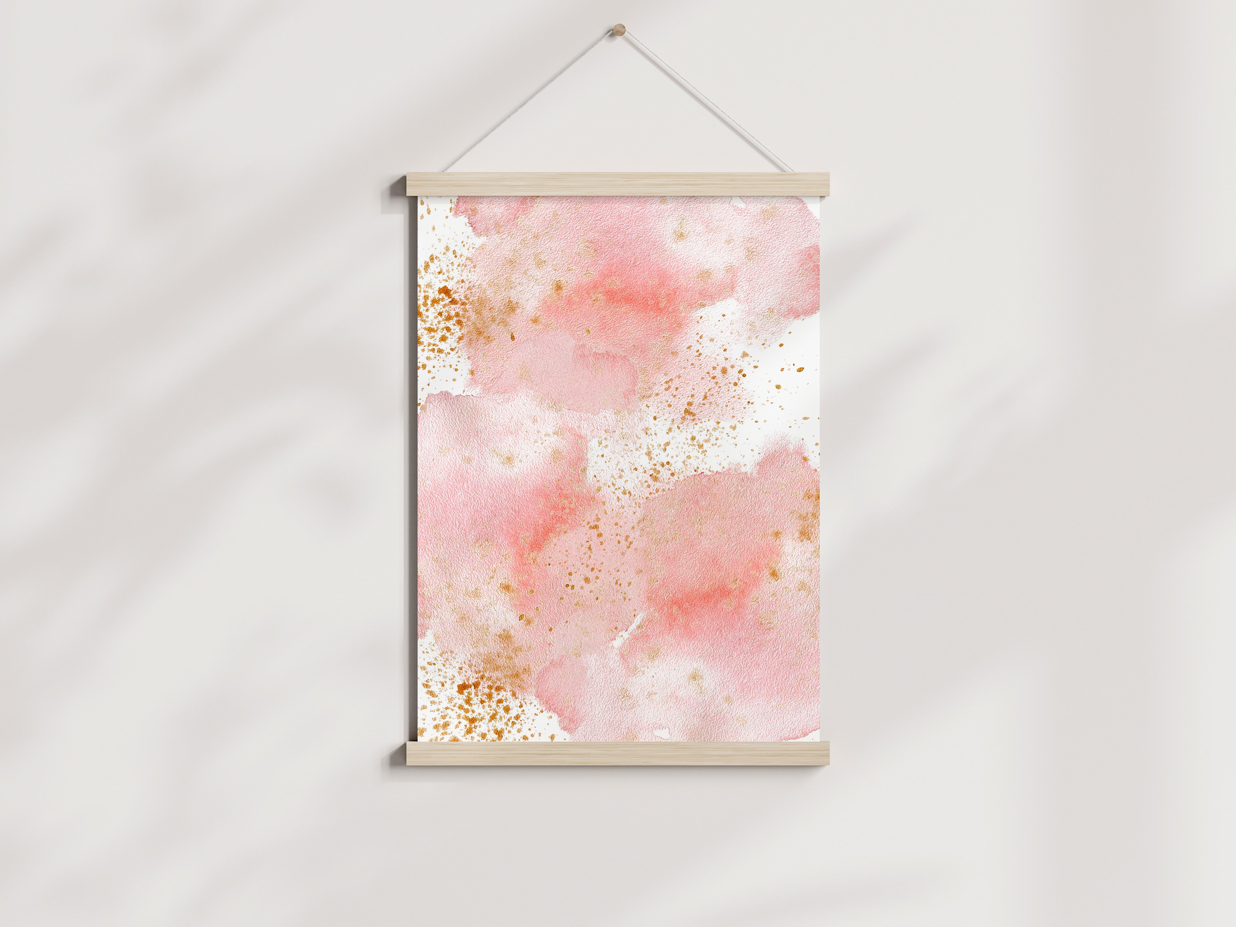 Beige & Gold Painting Background Poster Hanger - Peaceful Arts UK