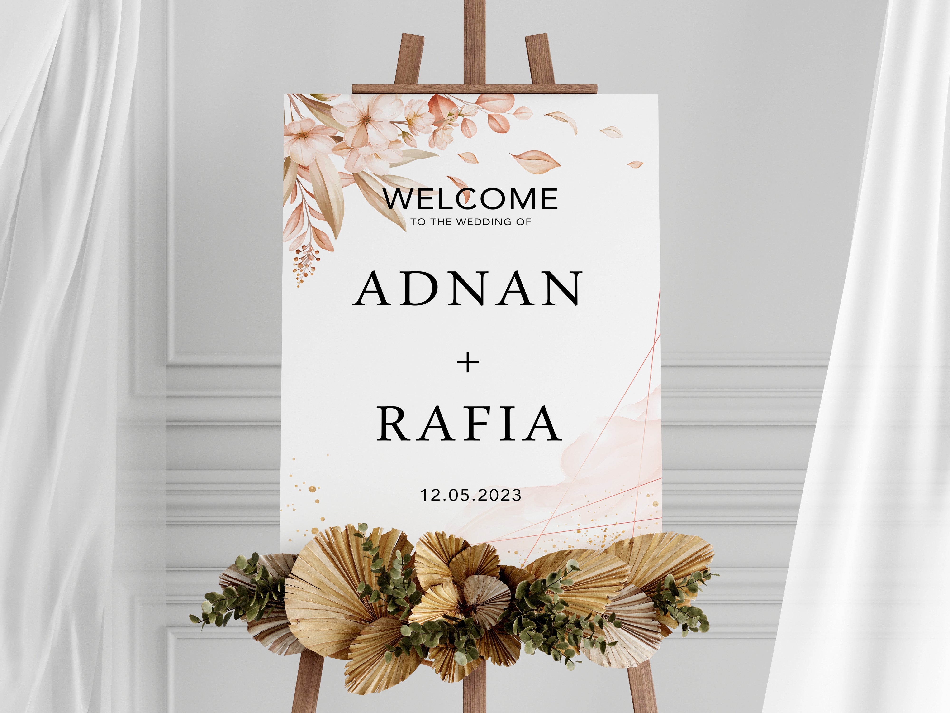 Floral Welcome Sign - Peaceful Arts UK