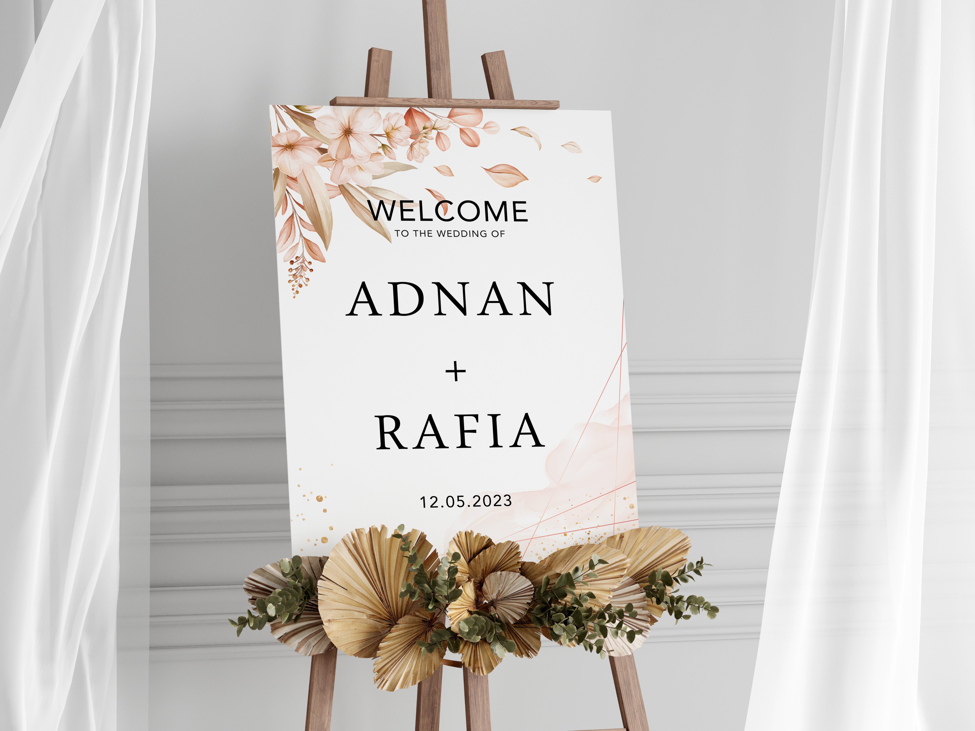 Floral Welcome Sign - Peaceful Arts UK