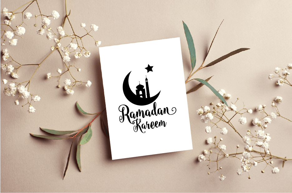 Personalised Ramadan Card 2022 A5 Cards with Black & Gold Envelope - Peaceful Arts